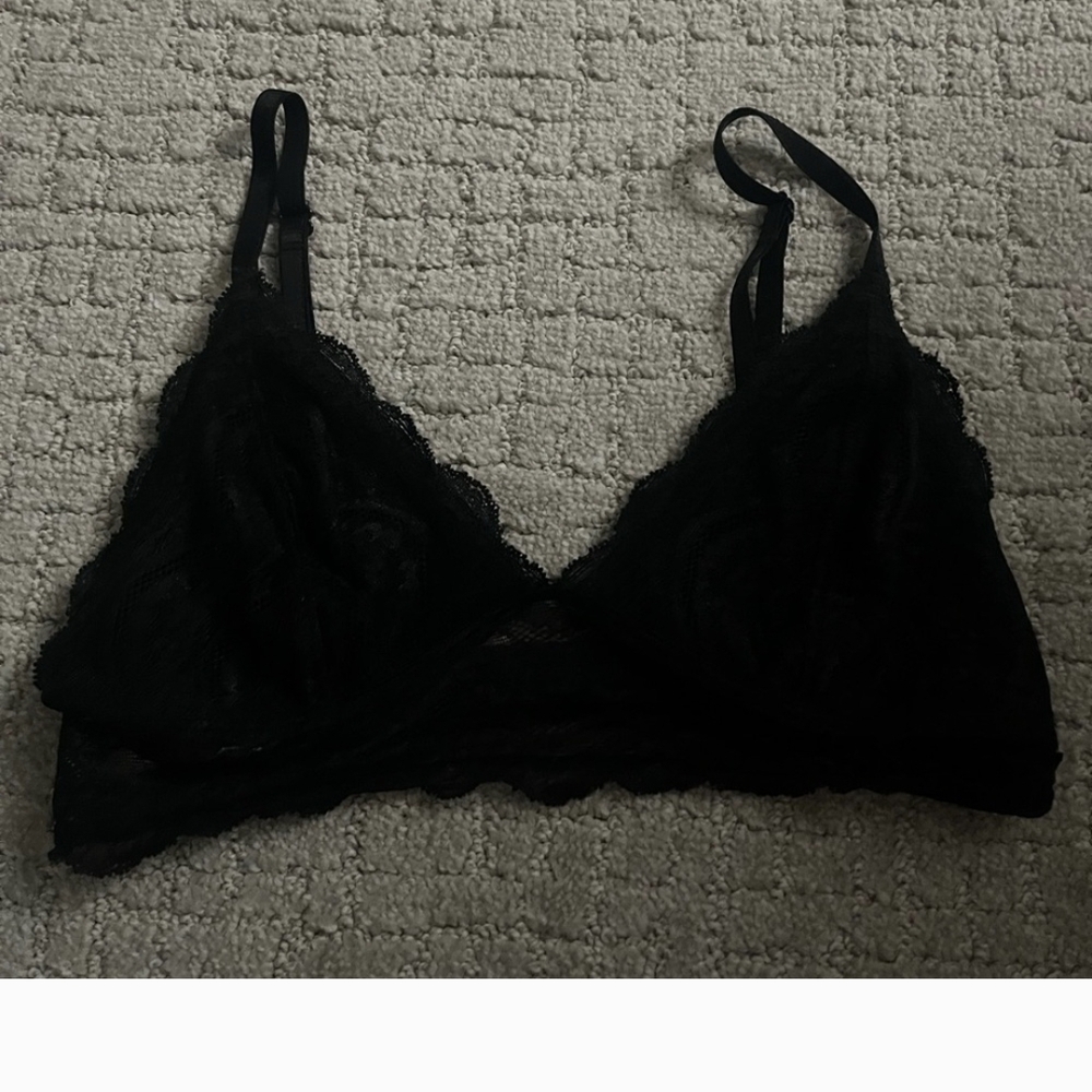 Express Elegant Black Lace Bralette In Small